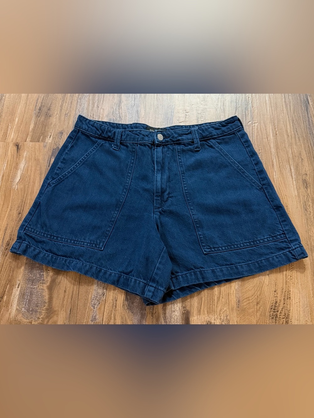 Banana Republic Navy Blue Women's High Waist Chino Cargo Casual Vacation Shorts
